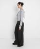 Saendeulig Balloon Stripe Wool Slacks_Charcoal