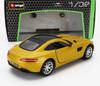 Bburago Mercedes-Benz Diecast Car 1/32 Scale Benz AMG GT (C190) 2016 (Yellow) [Parallel Import]