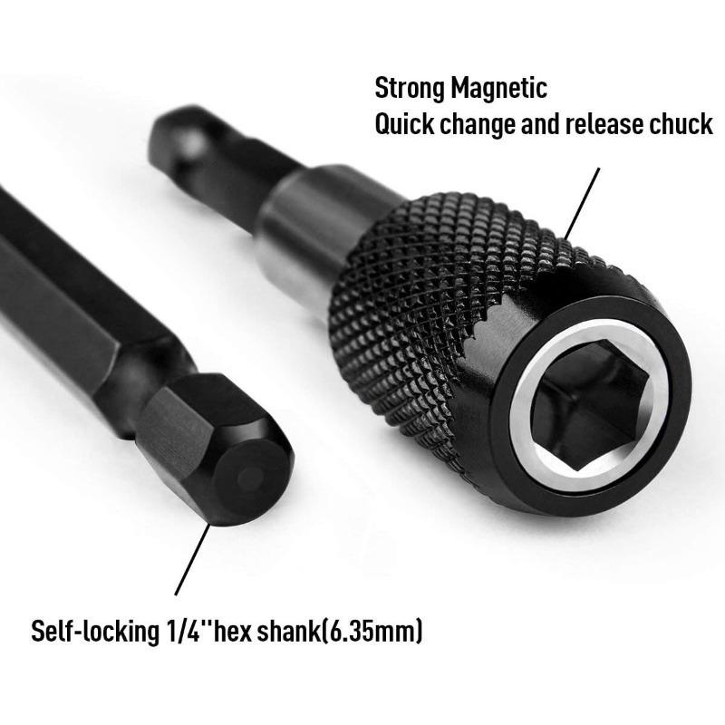 1/4 Inch Hex Shank Quick Release Bar Socket Screwdriver Bit Holder Magnetic Extension Chuck Adapter Screws Drill Driver Bit Set