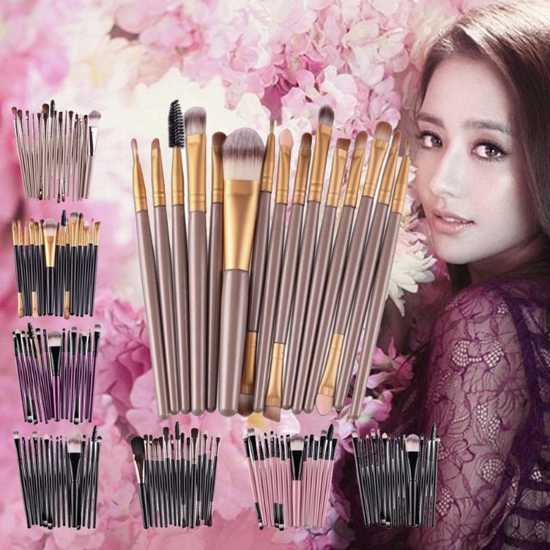 Buy 15Pcs Eyeshadow Eye Cosmetic Brush Powder Foundation Brush Makeup ...