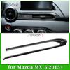BDN1 Carbon Fiber Car Interior Center Console Air Vent Panel Cover Trim Accessories For Mazda MX-5 MX5 Miata ND 2016 2017 2018-2023