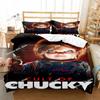 Child's Play Duvet Cover Chucky Bedding Set Horror Bedclothes with Pillowcases for Teens Adults Gift Bedroom Decor King Single