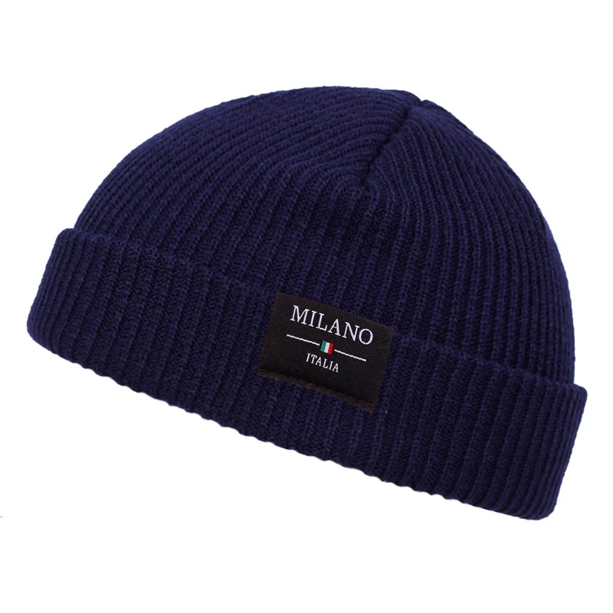

Unisex Milano Italia Sewing Label Beanies Hats Autumn And Winter Warm Knitted Hat Hip Hop Boy Girls Caps