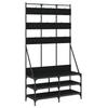 Clothes Rack with Shoe Space, Black, 100X40X184 Cm