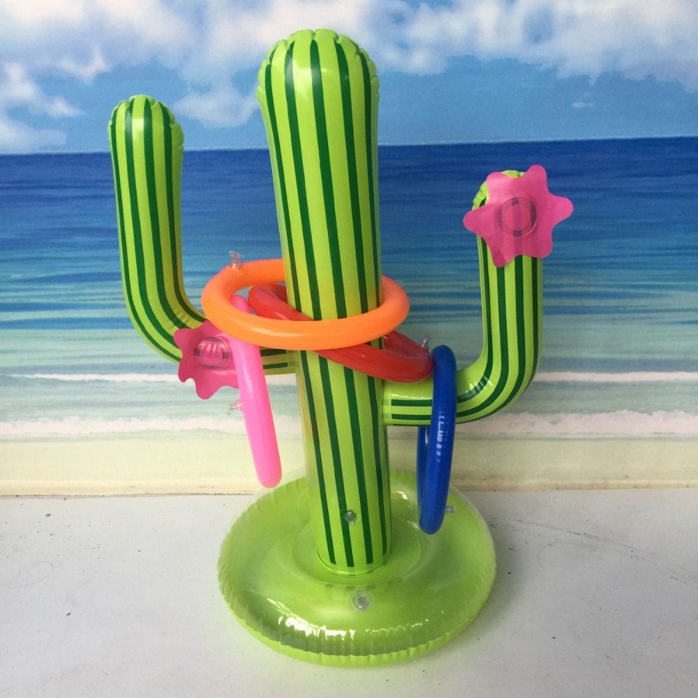 Floating Playing Inflatable Cactus Ring Toss Game PVC Swimming Pool Air Mattress Swimming Pool