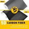 5D Ultra Shiny Black Glossy Carbon Fiber Wrap Sticker Vinyl Film Decal 10CM*3M