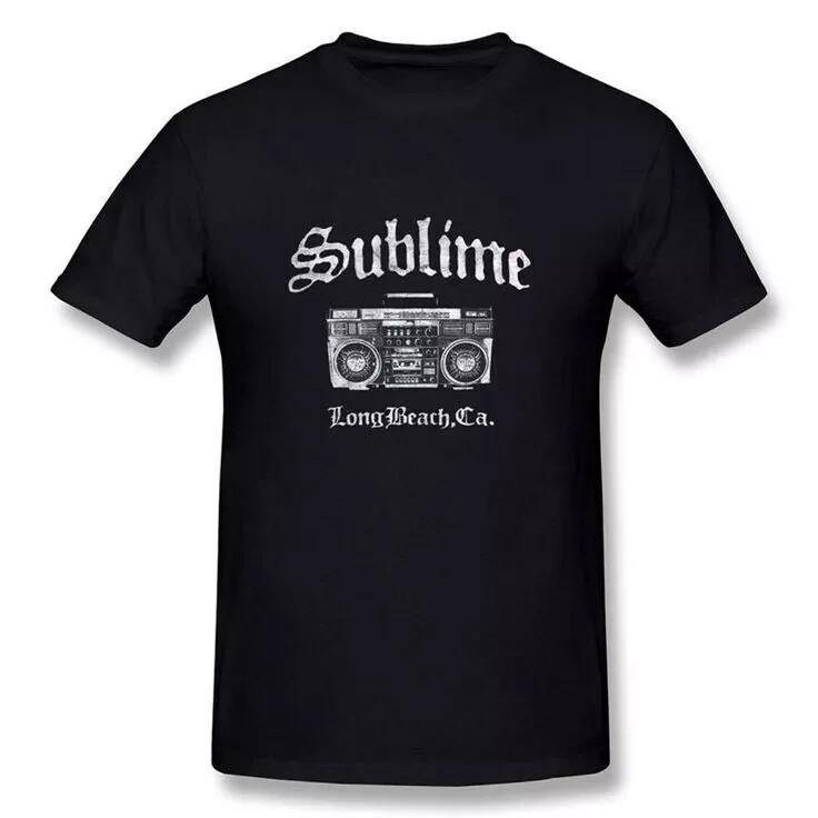 Sublime Band Long Beach T-Shirt, Heavy Black Cotton T-shirt, Size S to 5XL Unisex T-Shirt XL
