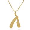 Blade And Razor Design Alloy Pendant Necklace With Electroplated Finish For Men And Women