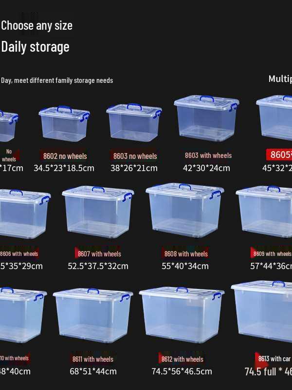 3D Printer Filament Storage Box - Thickened, Transparent, Large Capacity, Rectangular Household Container