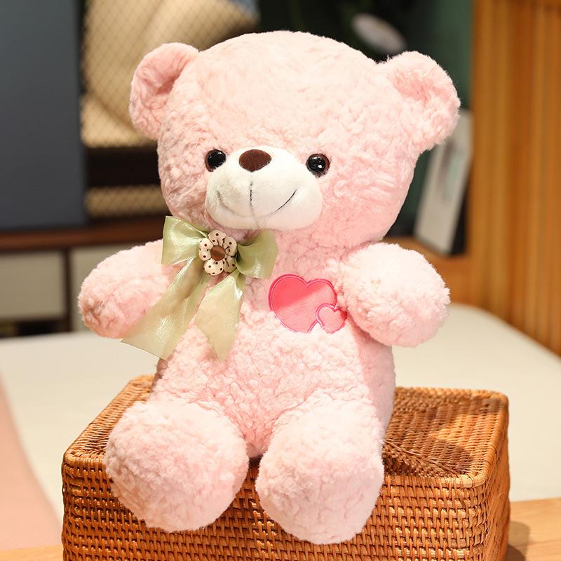 Valentine s Day Confession Teddy Bear Plush with Heart & Bow Tie - Perfect Qixi Gift for Girlfriend 43cm