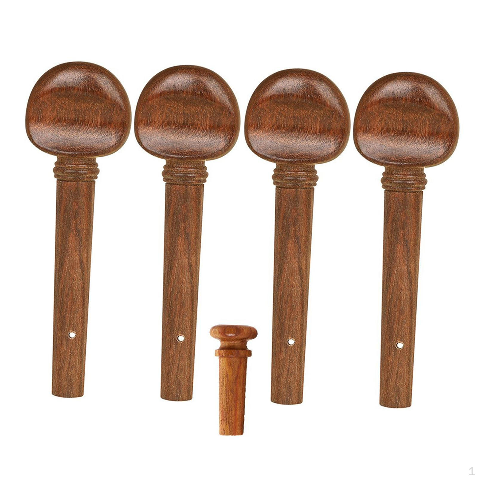

4 Pieces Violin Fiddle Tuning Peg Set for 4/4 Size Live коричневий