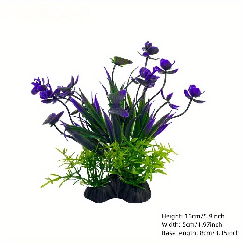 1PC Aquarium Decor Set - Vibrant Green Plastic Plant Ornaments - Fish Tanks, Durable Pvc Material 15cm/5.9inch