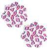 2Pcs Women Graffiti Pattern Disposable Nipple Covers Pasties Self Adhesive Satins Breast Petals Sticker for Party Outfit