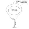 SHIXIN Stainless Steel Waterdroplet Pendant Necklace Women Trendy Wedding Y-shaped Neck Chain Party Waterproof Jewelry Accessory