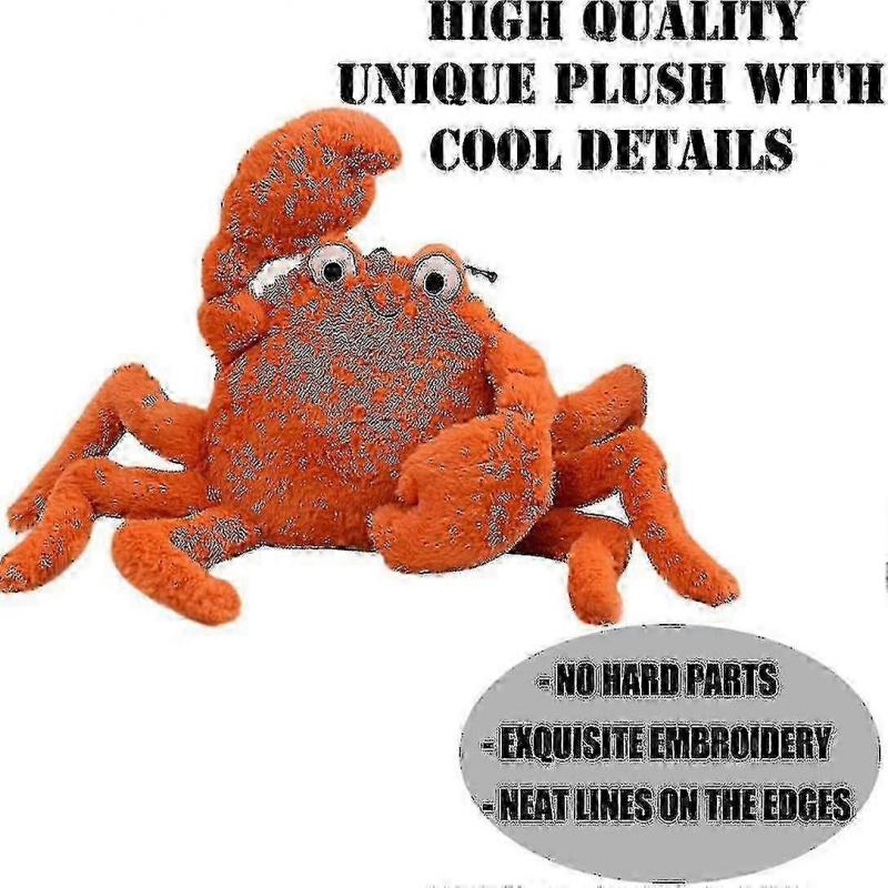 New Plush Crab Hugging Pillows Soft Stuffed Sea Life Crab Toy Huggable Red Crab Cute Plushie 11.8"