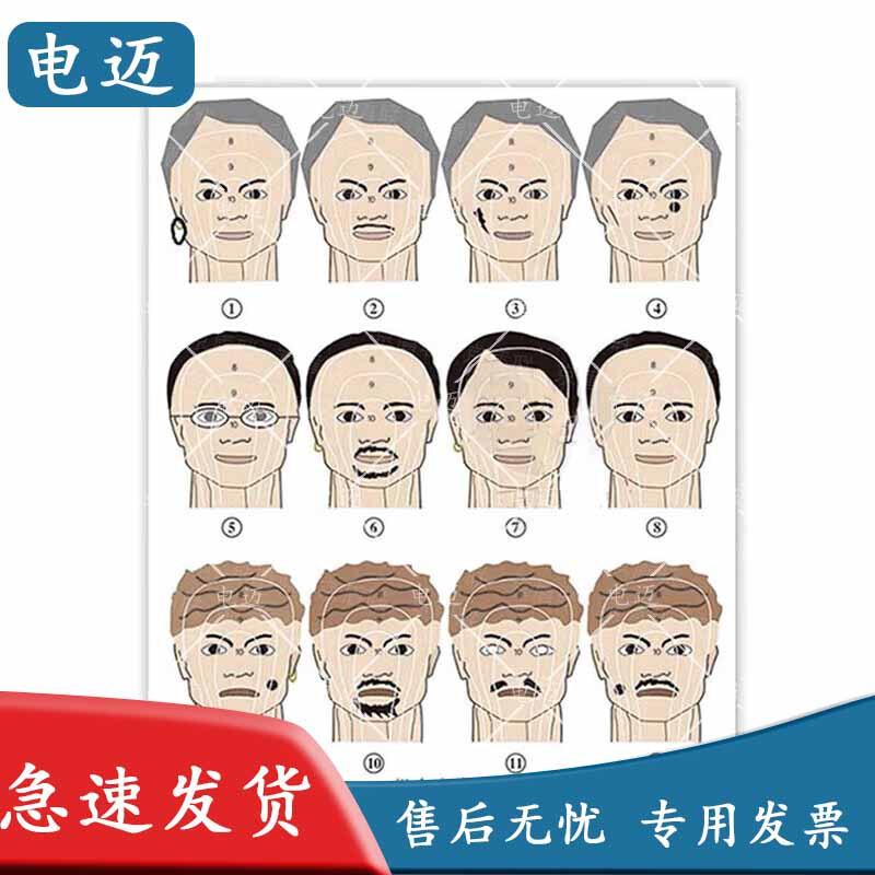 Dianmai Human Head Outline Training Target Paper