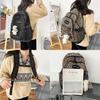 Original Japanese Harajuku Style Retro Leopard Print Student Backpack Korean Version Ulzzang Versatile Large Capacity