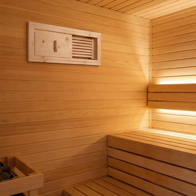 Griglia per Aerazione Sauna in Legno Finestra a Persiana per Stanza Sauna Pannello di Ventilazione Griglie di Fornitura Attrezzatura