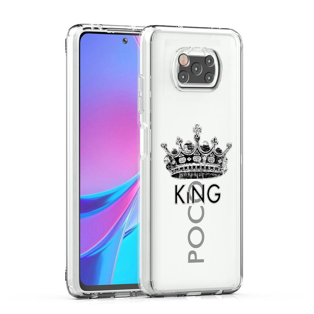 Phone Case For Xiaomi Poco X6 X5 NFC X3 F6 F5 Pro F4 F3 M3 14 13T 12T 12 13 Lite 11 Cover Couple Style Cartoon Crown king Queen