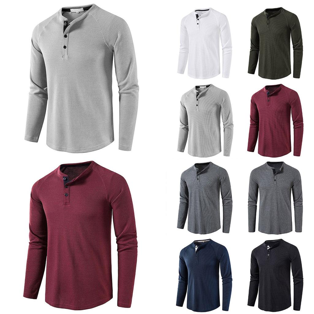 Men's Hedging Print Round Neck Loose Casual Long Sleeves Top