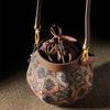 Chinese Style Lantern Handbag With Embroidered Pu Material For Daily Use