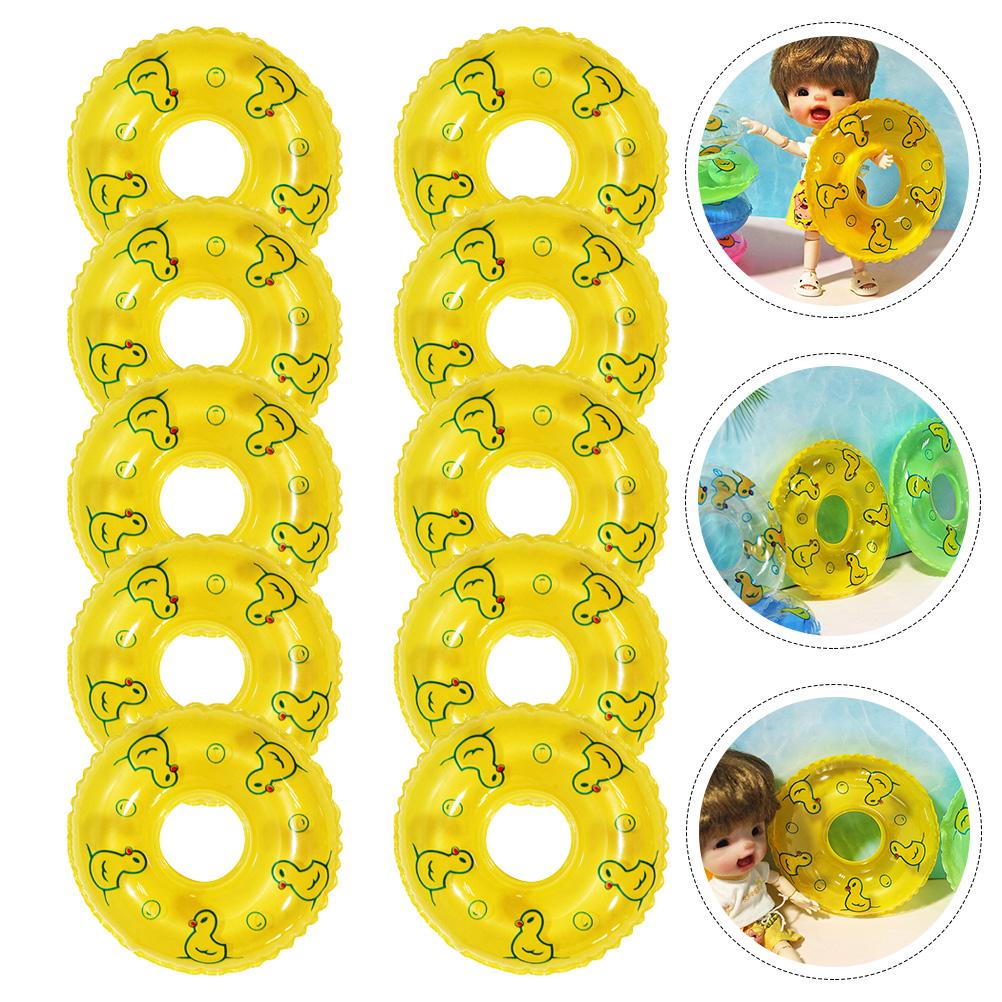 5/10/15/20 stücke Puppenhaus Miniatur Schwimmring Mini Niedlich Sommer Bade Float Rettungsring Puppenhaus Szenen Decor Zubehör