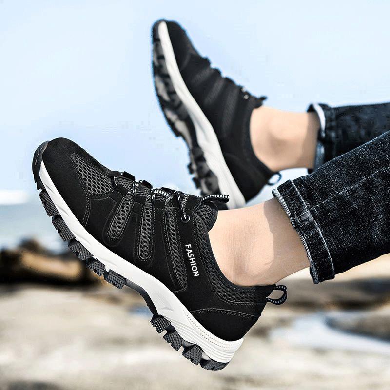 Summer mesh men's shoes thick soles show height and lightweight men's shoes casual shoes youth trendy sports shoes