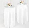 Tablecloth Cover With Skirting, Valves For Cocktail Bar Table 80 Cm White