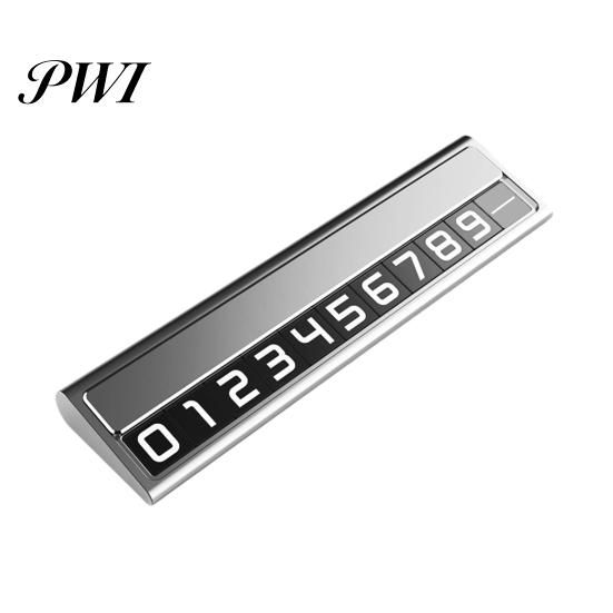 Sturdy Car Parking Sign Metal Temporary Plate Magnetic Number Fluorescent Green Phone Stickers Sticker Auto Hidden Card серебряный