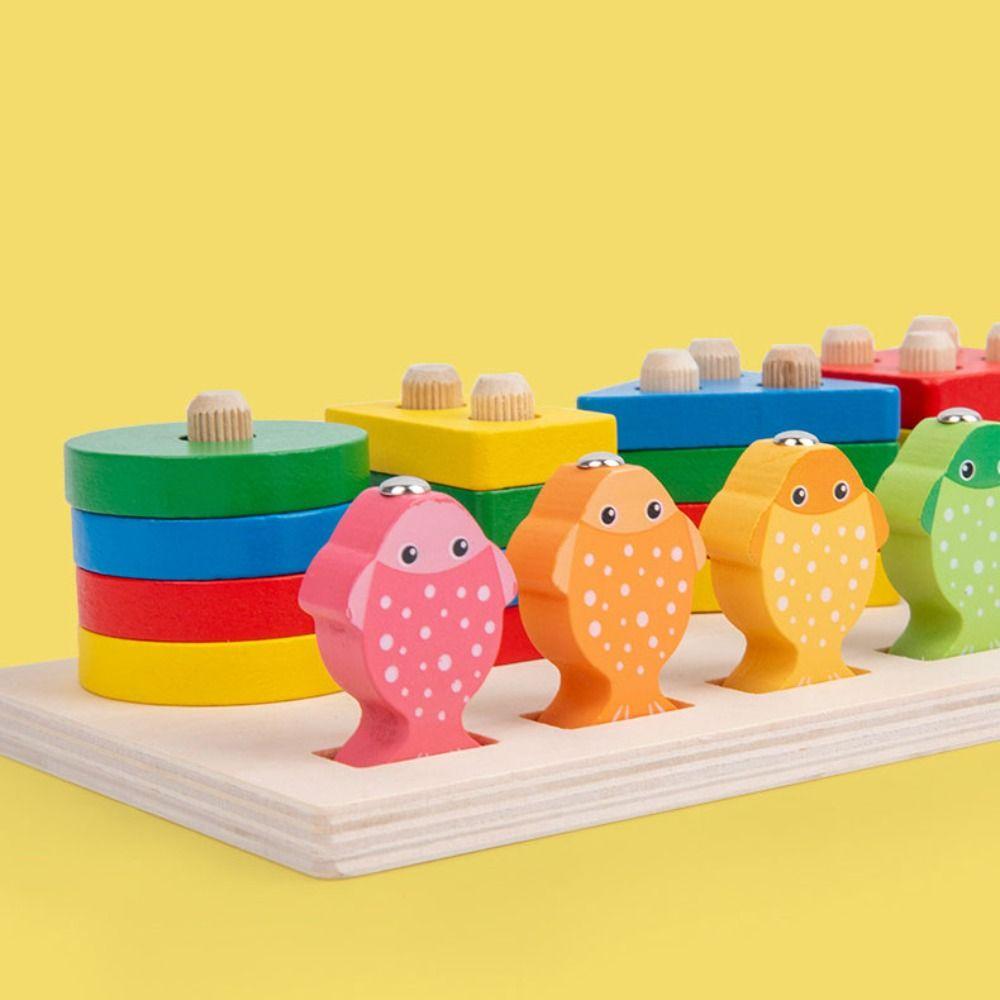 Color Recognition Matching Board Game Early Education Magnetic Fishing  Puzzle Toys  Learn Math