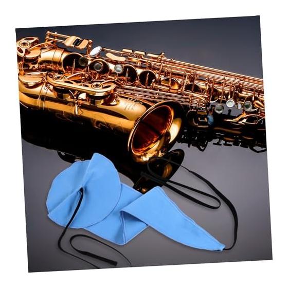 Abaodam Set of 2 Musical Instrument Cleaning Cloths Made of Blue Flannel Material Lightweight, Easy To Carry and Reusable Cleaning Goods Perfect for