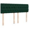 Ottoman Bed with Mattress Dark Green 140x190 Cm Velvet