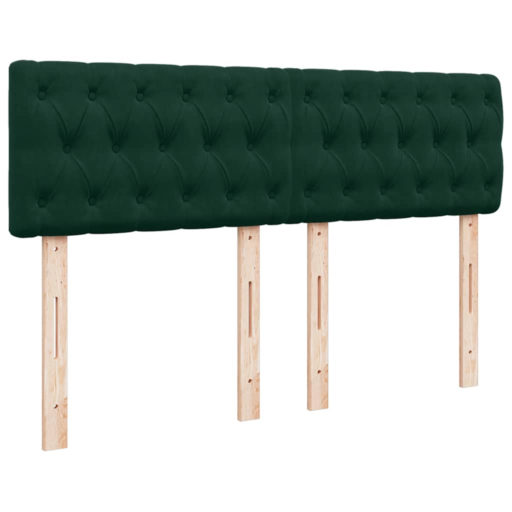 Ottoman Bed with Mattress Dark Green 140x190 Cm Velvet