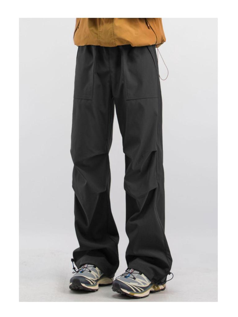 Men's Black Windproof & Water-Repellent Softshell Pants for Hiking, Mountaineering, and Work - Fall/Winter Collection 24
