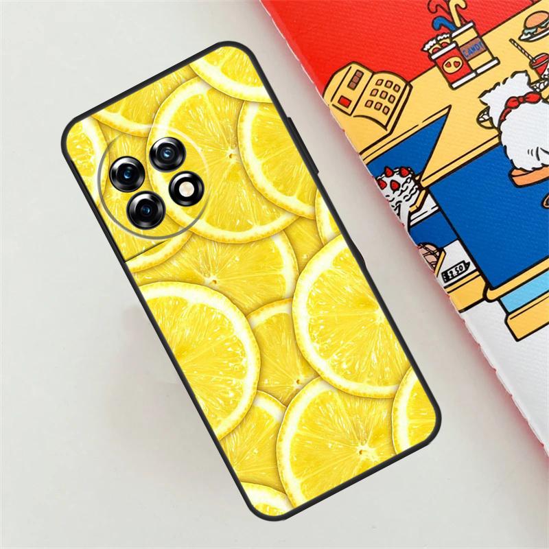 Fruit Lemon Case For OnePlus 11 12 8 9 10 Pro 10R 9R 8T 10T 12R Nord N10 N20 N30 CE 4 3 2 Lite Cover
