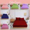 Color Solid Mattress Protector Pillowcase Bedspread Set Home Accessories Textile