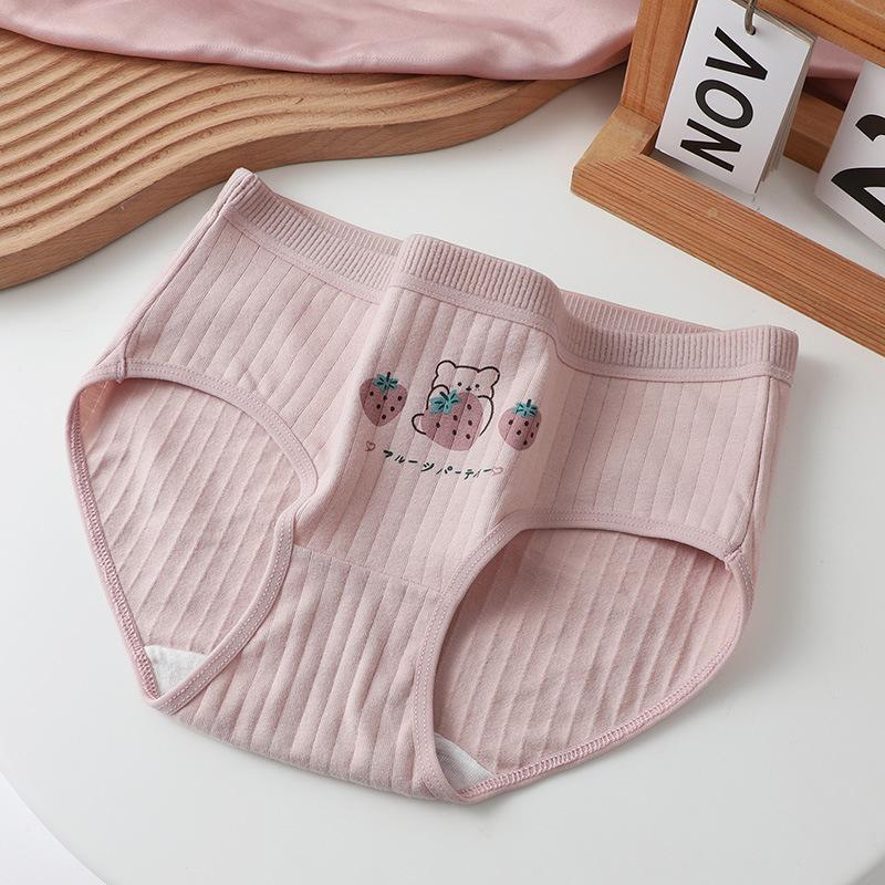 Neue Niedliche Erdbeer Damen Slips Teenager Baumwollunterwäsche Mädchen Slips