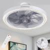 2-in-1 Ceiling Fan with LED Light Remote Control Dimmable Smart Fan Light for Bedroom Living Room Kitchen