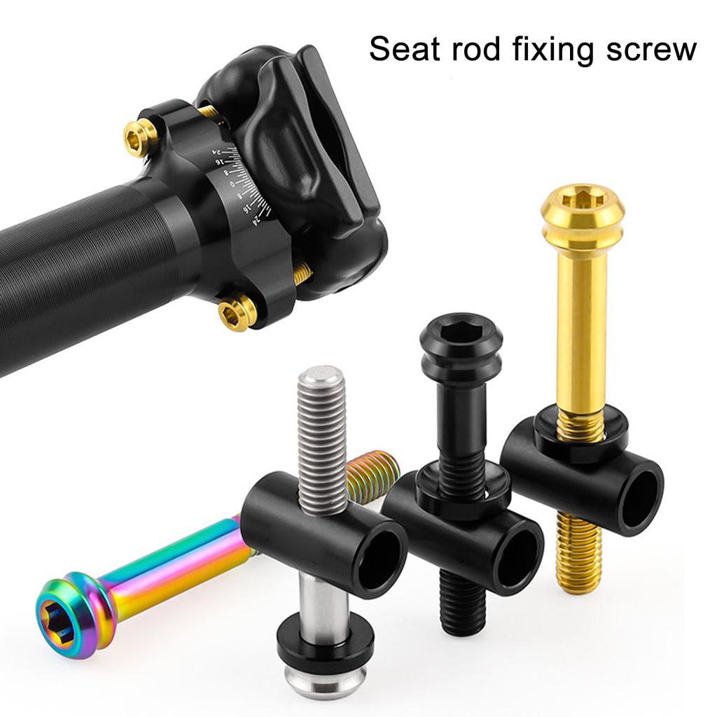 Šroub sedlovky z titanové slitiny 5x30/40mm Univerzální šrouby sedlovky Cyklistické šrouby Objímka sedlovky jízdního kola Trubkový šroub Matice Podložka