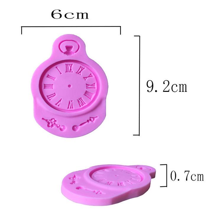 Clock Silicone Mold for Cake Decoration and Chocolate Fondant DIY