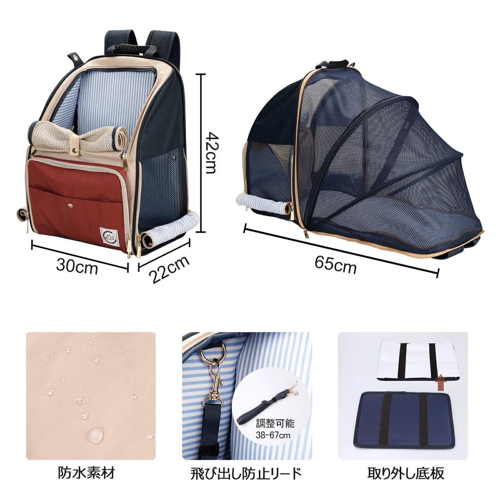 WinSun Expandable and Foldable Dog and Cat Carrier Backpack for Small and Medium Spacious and Portable Pet Carrier Backpack for Dogs and Perfect for