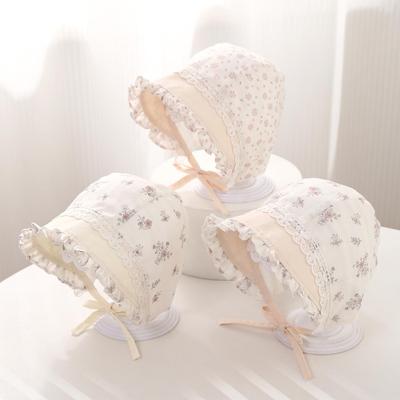 Gorro Turban de Encaje Floral para Bebé Niña, Temporada Primavera Otoño 2026, con Protección para las Orejas