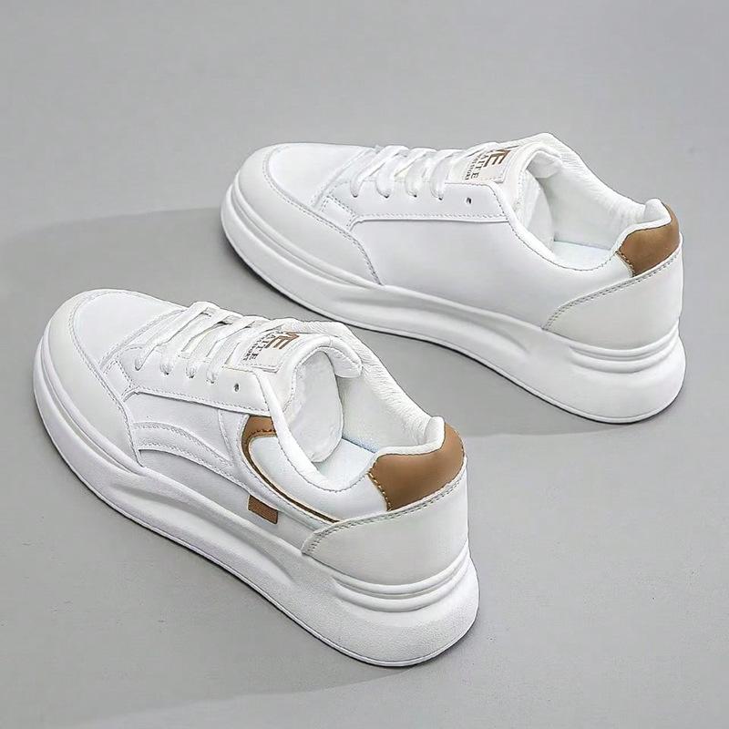 Women Classic Platform White Sneakers Lightweight Non Slip Comfort Casual Walking Trainers Daily Fashion Shoes