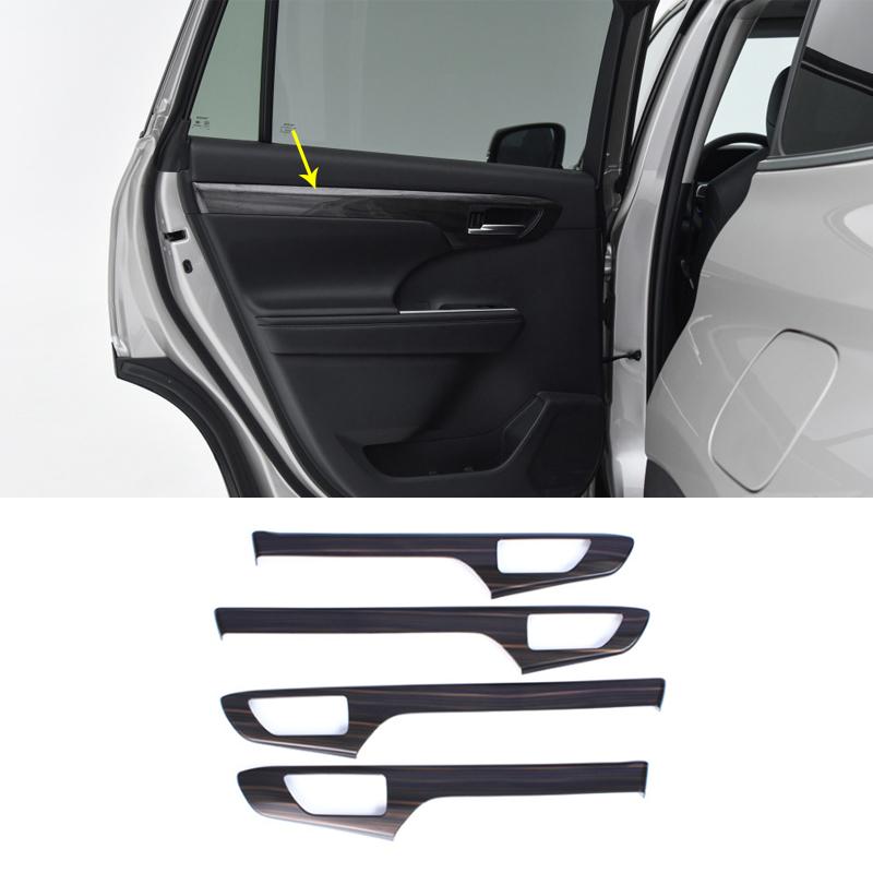 For Toyota Highlander Kluger  2022 Car Interior Peach Wood Decoration Gear Shift Knob Head Cover Trim