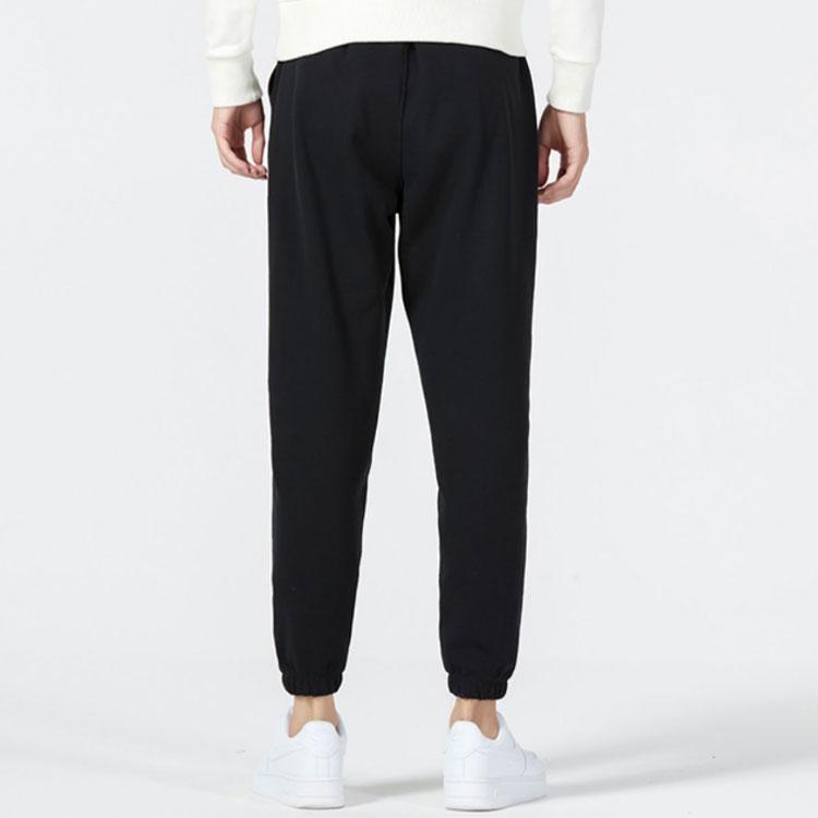 Jordan Solid Color Logo Joggers With Elastic Waist And Fleece Lining Men Bottoms Black DQ7469-010