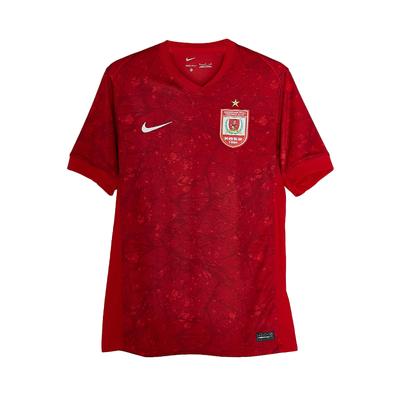 Dri-Fit 2025 Changchun Yatai Heim-Fanversion Logo V-Ausschnitt Kurzarm Fußballtrikot Herren Tops Rot HM6179-611