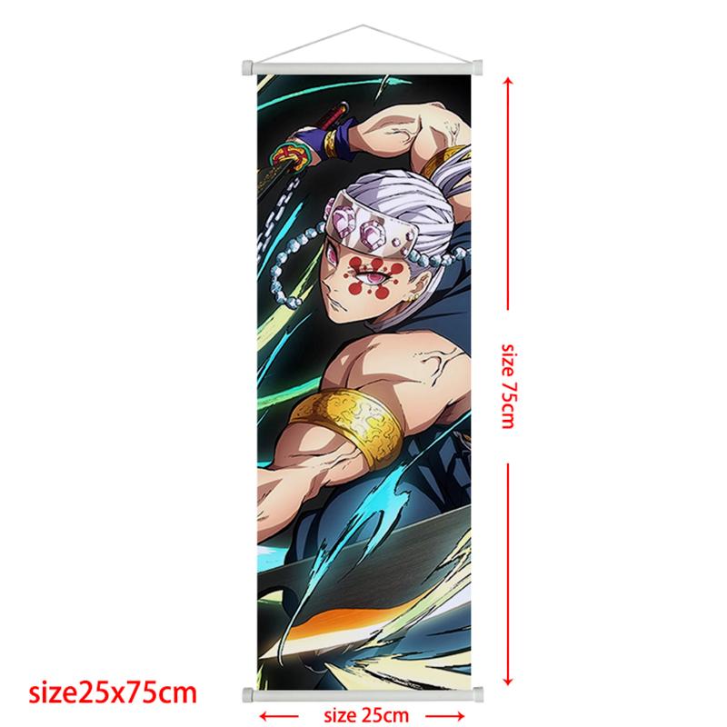 Demon Slayer Scroll Poster Rengoku Kyoujurou Heimdeko Kamado Tanjirou Wohnzimmerdekoration Hängegemälde Kindergeschenk Poster