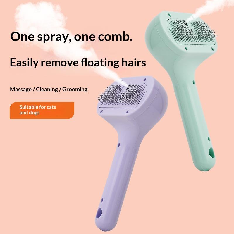 ABS Material Steam Anti-Fly Fur Pet Grooming Comb Rechargeable Water Sprayer Deshedding Massage Accessory Household