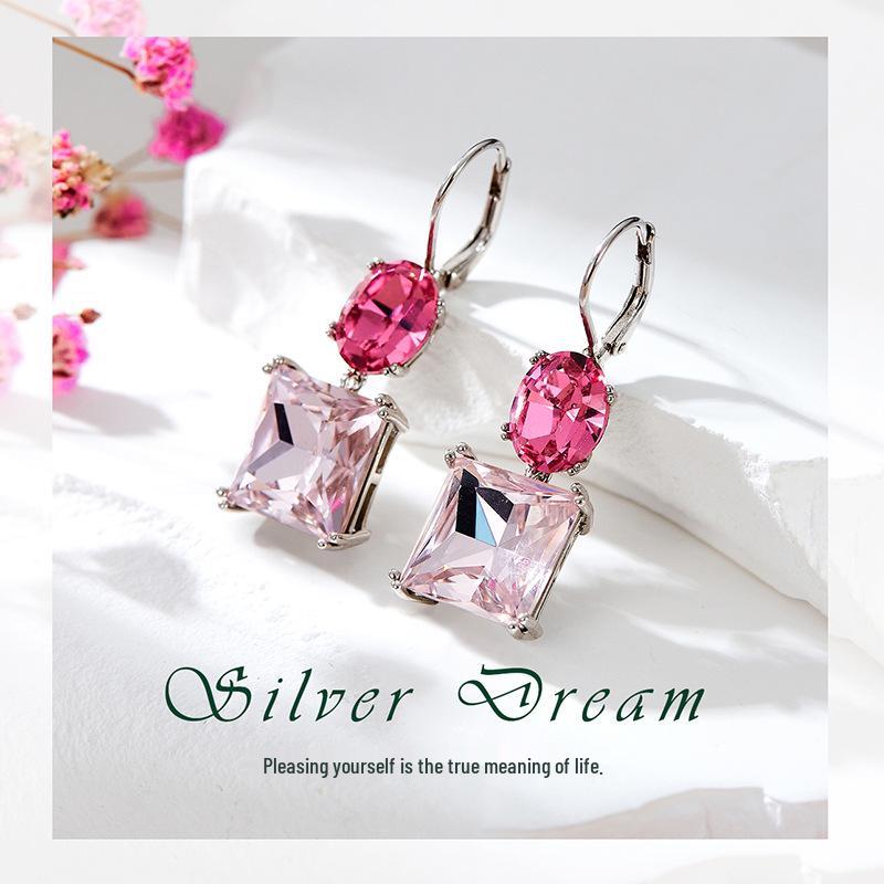 

2023 Красочные серьги из серебра 925 пробы с кристаллами для женщин - Длинные, модные, простой дизайн, идеально подходят для подарков на Рождество и Новый год 903013140