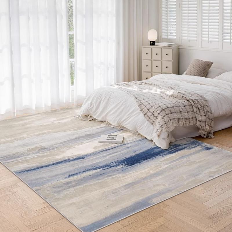 Modern Style Carpets for Living Room Minimalist Bedroom Decor Blue Carpet Thick Plush Study Floor Mat Fluffy Soft Cloakroom Rug